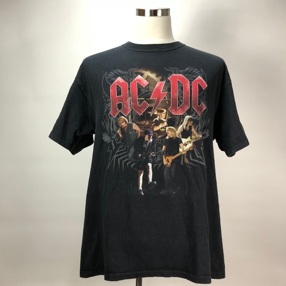 AC DC BLACK ICE Lady Black T-shirt Rock Woman V-neck Rock Band Shirt